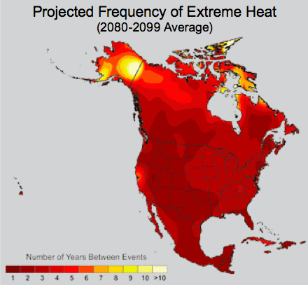 extreme heat map