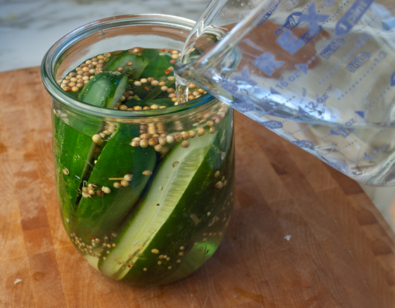 pickling in jar